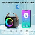 thumbnail image 3 of Nobie Vivid Karaoke Machine, Portable Bluetooth Speaker with Wireless Karaoke Microphones for Kids, 3 of 7