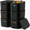 Black, variant on NTYNTY 6 Pack Small Blue Plastic Storage Bins with Lids & Handles, 9.84" x 7.09" x 6.3" Stackable Organizer for Crafts & Snacks