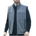 thumbnail image 2 of YueHuiYing Men's Full-Zip Lightweight Windproof Vest Outerwear with Pockets Warm Winter Sleeveless Softshell Jacket, 2 of 9