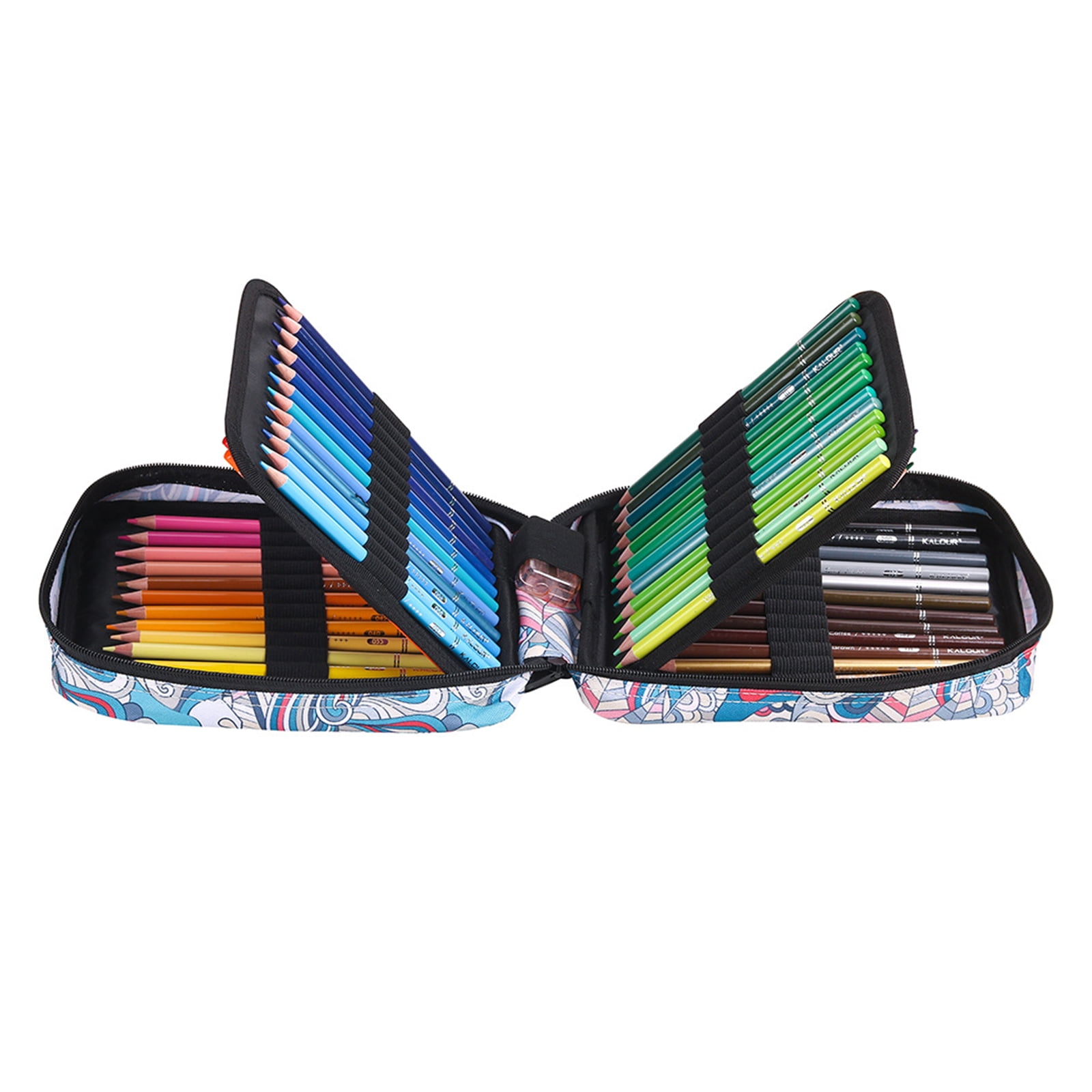 72 Colored Pencils Zipper-Case Set Soft Oil Color Pencil Vibrant Colors for Artist Sketching Shading Coloring