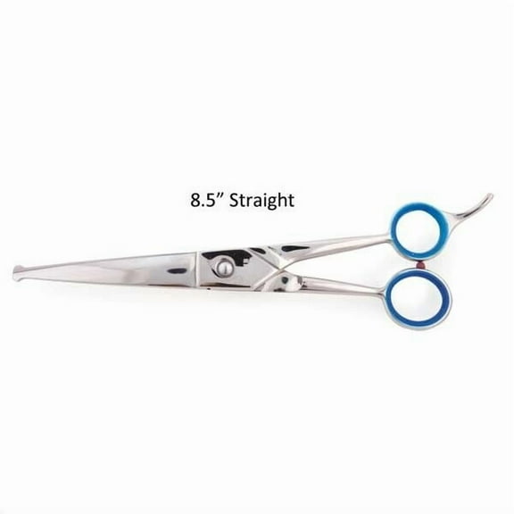 Professional Dog Grooming Shears Ball Tip Straight Curved Choose 7.5" or 8.5" (8.5" Straight)