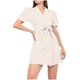 thumbnail image 2 of mfyjkho Vestidos midi para mujer, Vestido informal de verano con cuello vuelto y manga corta con botones de color liso para mujer Vestidos de otoño l, 2 of 8