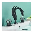 thumbnail image 5 of Golden Bathroom Basin Faucet Sink Tap Polished Gold Bathtub Swan Two Crystal Handwheel Elegant Mixer Tap Widespread, 5 of 7