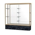thumbnail image 7 of Waddell 573PB-SN-SS Monarch 72 x 72 x 16 in. Silver Swirl Base Lighted Floor Display Case, Plaque Back - Satin, 7 of 7