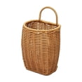 thumbnail image 2 of Kiddiway Wall Mounted Rattan Look Woven - Basket, Storage Bins for Living Room, Toy Storage, Blanket Storage, Decorative Flower Basket Hanging Organizer, Rustic Home Decor,A, 2 of 6