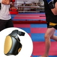 thumbnail image 6 of yotijay Kickboxing Thigh Pad Leg Kick Pad PU Thickened Protect Pad for Training Sparring Gold Right, 6 of 8