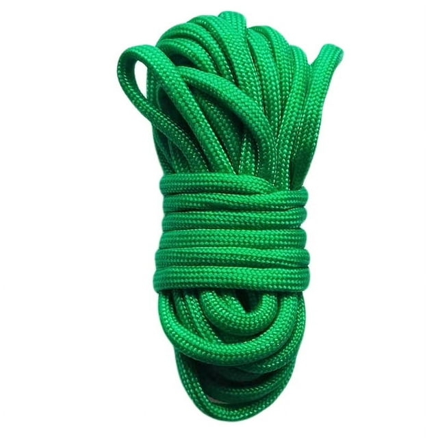 Nvzi 2 piezas de cordón de nailon trenzado de 4 mm para acampar, hamacas, tendedero, senderismo, pesca, 3 yardas, verde