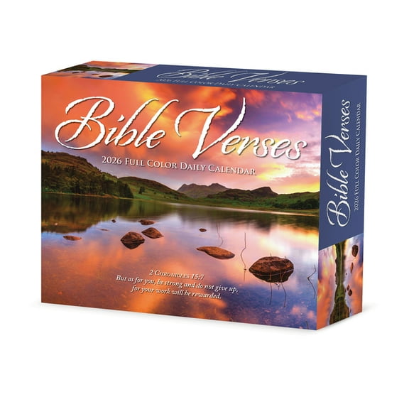 Bible Verses 2026 Box Calendar, (Paperback)