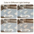 thumbnail image 7 of ODIKA 6'x9' Blue Cream Soft Art Deco Arch Design Washable Area Rug Geometric Elegance with Modern Flair Easy Care, Non-Shedding, for Queen Size Bedroom Under Bed Master Suite, 7 of 7