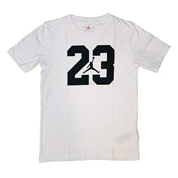 Nike Air Jordan Boys 8-20 Jumpman Cotton T-Shirt White Black, X-Large