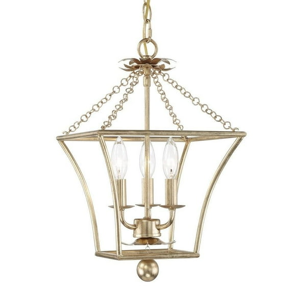 3 Light Lantern-Antique Gold Finish Bailey Street Home 49-Bel-4543600
