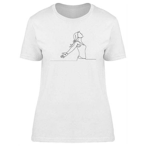 Woman Stretching Arms T-Shirt Women -Image by Shutterstock, Female 3X-Large