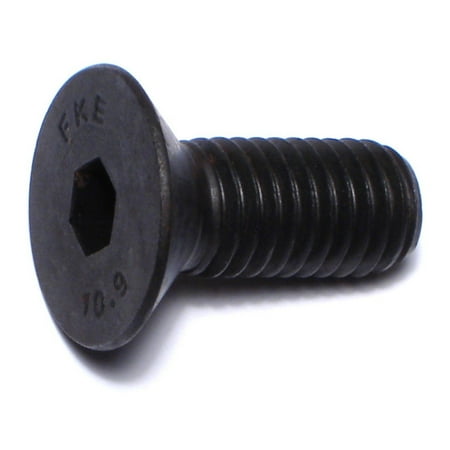 

10mm-1.5 x 25mm Black Oxide Class 10.9 Steel Coarse Thread Flat Head Hex Socket Cap Screws