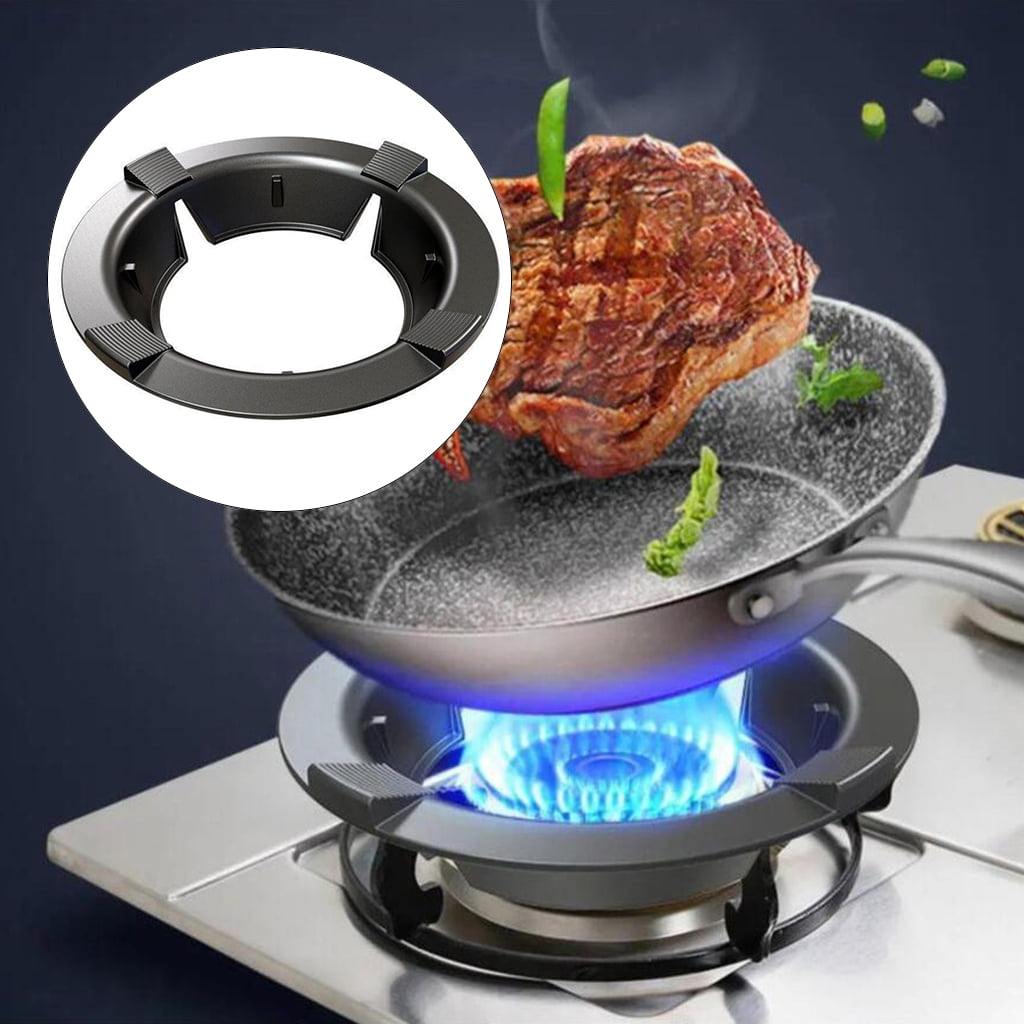 Fiocias Cast Iron Gas Stove Windproof Disk Saving Cover Windshield Bracket for Gas Hobs Style 1