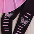 thumbnail image 5 of UngA Toddler Girl Clothes Kid Spring Summer Outfit Ruffle Sleeve Shirt Top Floral Pants Fall Clothing Set 7-8 Years,Pink, 5 of 6