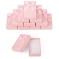 thumbnail image 2 of 12pc Cardboard Jewelry Boxes for Jewelry Gift Packaging Rectangle with Bowknot Pink 8.3x5.3x2.4cm, 2 of 8