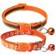 thumbnail image 1 of Paquete de 2 huellas y collar reflectante para gatos con cascabel Collar básico para perros y gatos Hebilla Collar ajustable de poliéster para perros y gatos o cinturones de seguridad Xemadio WMZL-635-5, 1 of 3