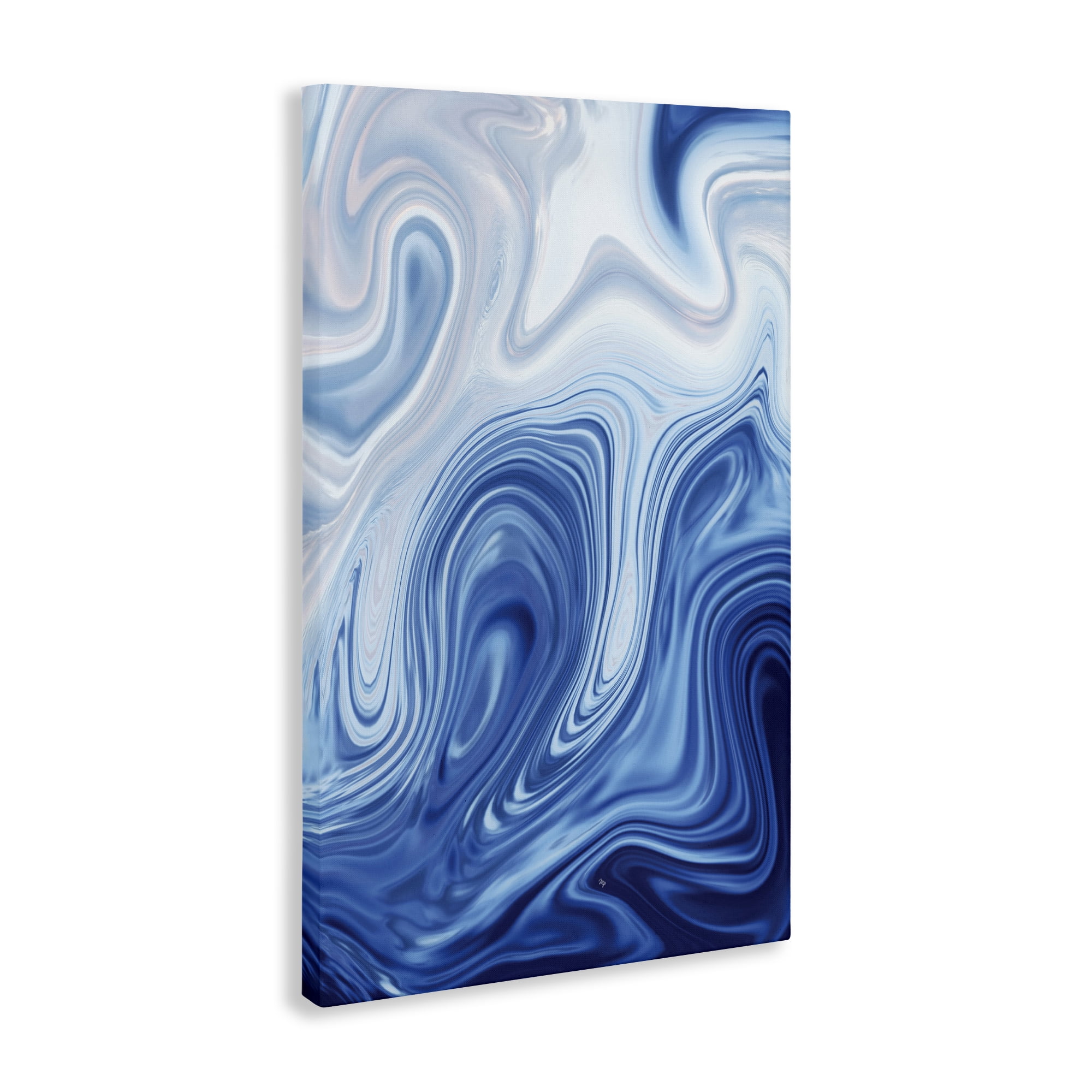 Stupell Industries Blue Marble Fluidity Canvas Wall Art, design by Martina Pavlova