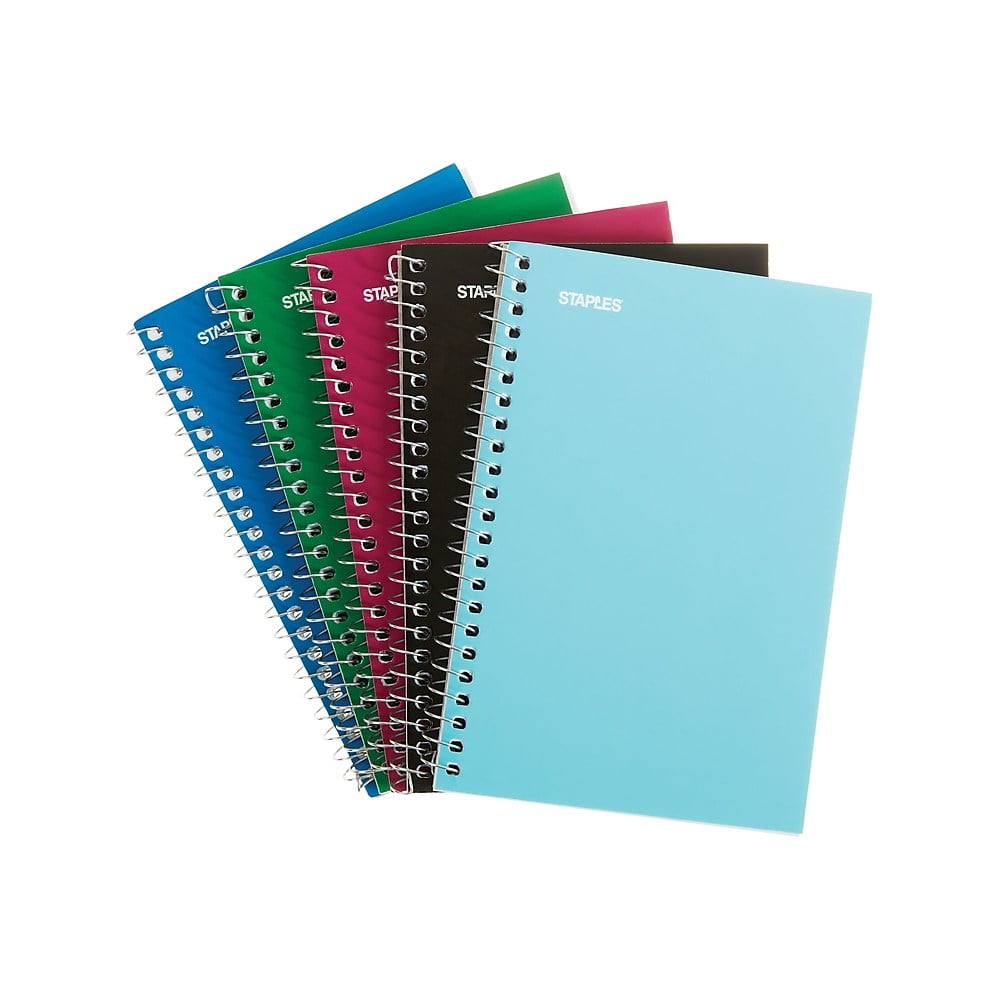 Staples Memo Pads 4" x 6" College Assorted 50 Sh./Pad 5 Pads/PK (11495