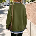 thumbnail image 5 of Hearthz Fake Two Piece Pullover Sweatshirts for Women Long Sleeve Striped Cuff Layered Crewneck Sweatshirt Women Fall Winter Warm Women's Pullover Sweaters, 5 of 5