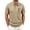 Khaki, variant on Men's T Shirts Solid Basic Short Sleeve Lapel Collar Soft Pique Cotton Classic Casual Tops S-3XL