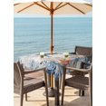 thumbnail image 3 of Outdoor Tablecloth with Umbrella Hole for Patio/Picnic/Party/Camping, Sea Turtle Coastal Waterproof Table Cloth Square Cover Washable, Summer Coral Starfish Blue Grey Wood (60"x 60"), 3 of 8