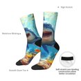 thumbnail image 4 of Vsdgher Colorful Underwater Shark Crew Socks for Men & Women, Breathable Casual Athletic Ankle Socks, 4 of 6