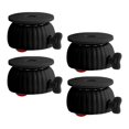 thumbnail image 3 of LOVIVER 4Pcs Roue Pivotante Ronde Roulette 360 Degrés de Rotation Facilement Installer avec Frein Roue Rouge Noir, 3 of 8
