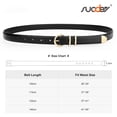 thumbnail image 7 of SUOSDEY Women Leather Belts for Jeans Gold Buckle Ladies Leather Belt 2 Pack, 7 of 7