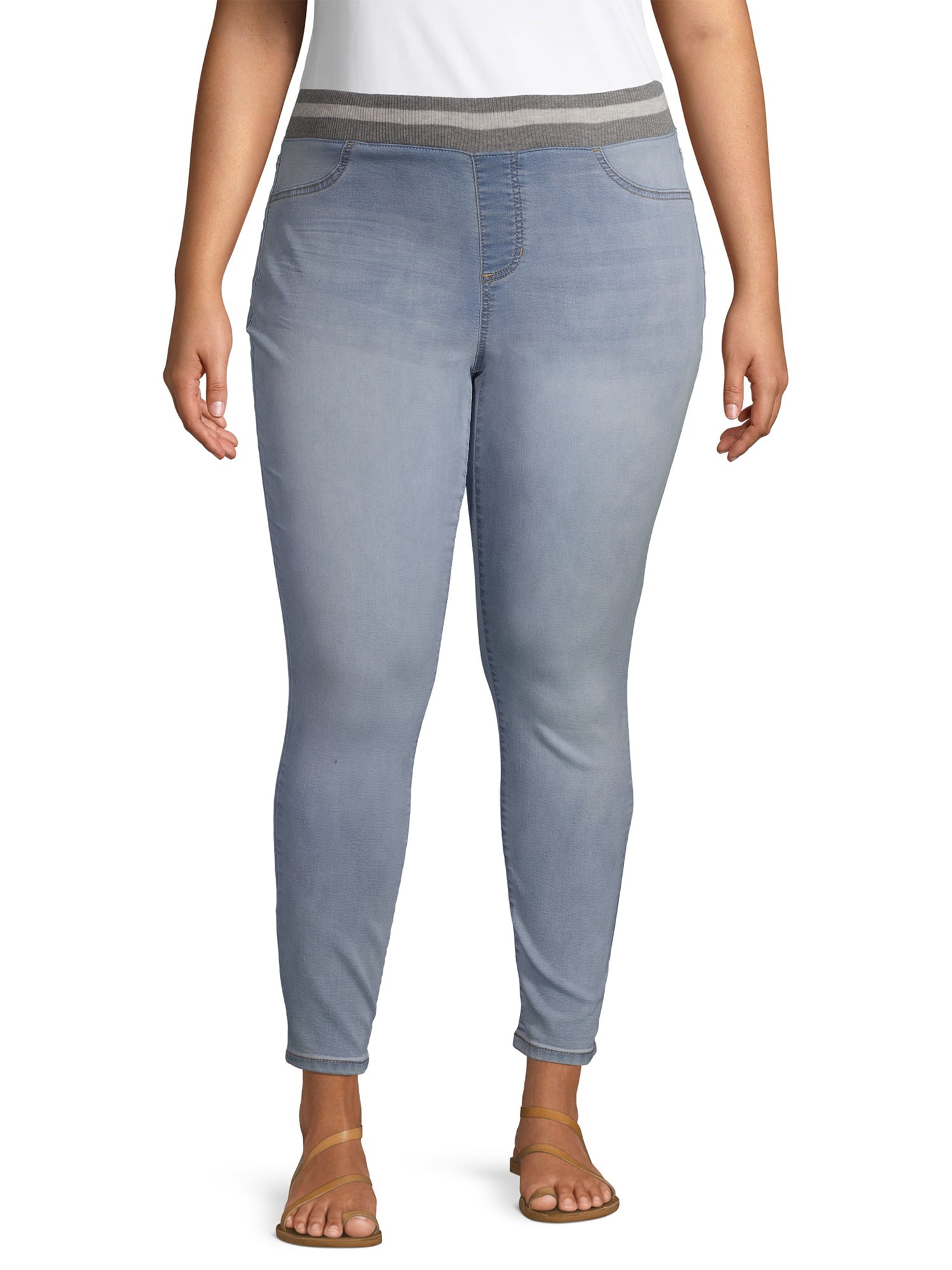 No Boundaries - No Boundaries Juniors’ Mid-Rise Pull-On Jeggings ...