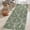 Green, variant on Vintage Farmhouse Runner Rug 2x6 Washable Hallway Runner with Non Slip TPR Rubber Backing, Low Pile Thin & Soft Floral Trellis Pattern, Foldable Stain Resistant Carpet, Blue