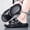 Black and gray, variant on Two-Wear Slip-On Slide Slippers Diagonal Strip Massage Insole Lightweight Casual Driving Vacation Trainers