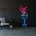 thumbnail image 2 of Handmadetneonsign Cowboy Boots Martini Cocktail Neon Sign, Cowgirl Boots Neon Light, Custom Neon, 2 of 5