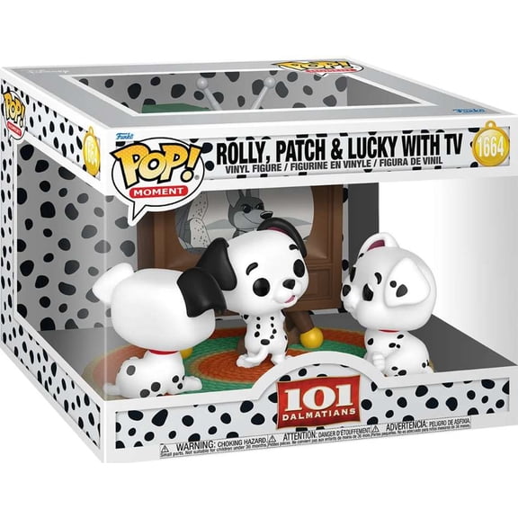 Funko POP! Moments: 101 Dalmatians, Rolly, Patch and Lucky with TV