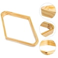 thumbnail image 1 of RUNROTOO Lot de 1 Support de Billard en Bois Kaki Style Rétro Accessoire de Table de Billard Forme 30x7.9in, 1 of 8