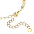 thumbnail image 4 of Charm Bracelets with Natural Gemstone Beads 304 Stainless Steel Cross Charms Brass Paperclip Chains & Round Beads 7-5/8 inch(19.3cm), 4 of 5