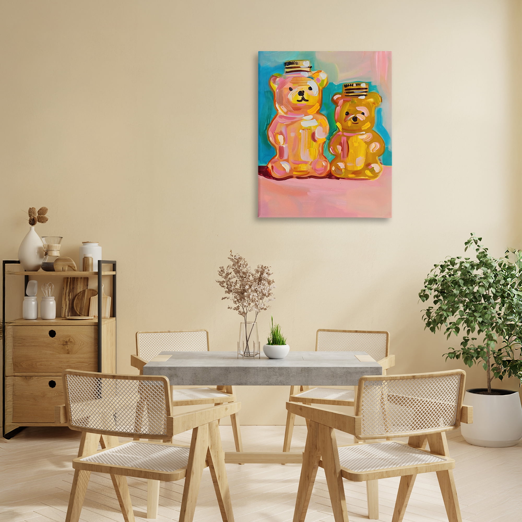 Stupell Industries Joyful Honey Bears Duo Canvas Wall Art, design by The Prints Vibe