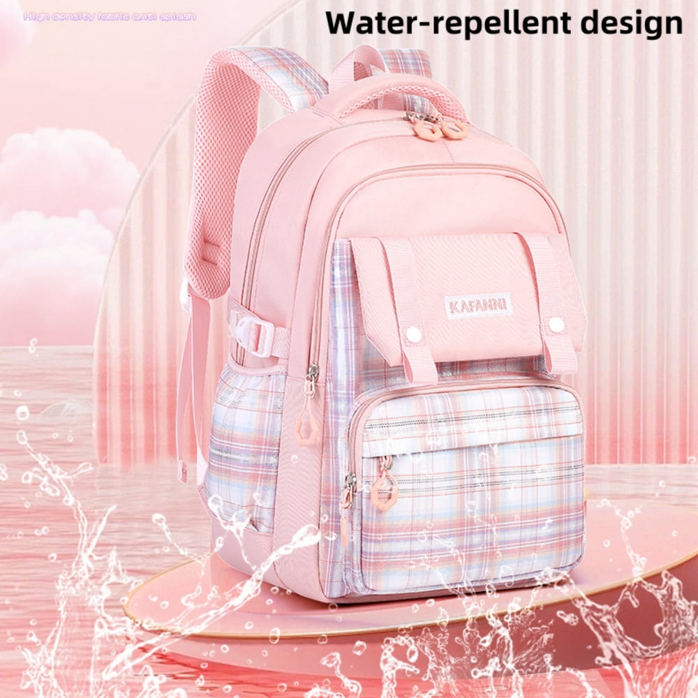 Tyethy Girls Backpack School Backpack for Kids, Cute Bookbag, Waterproof Middle School Bags, Pink