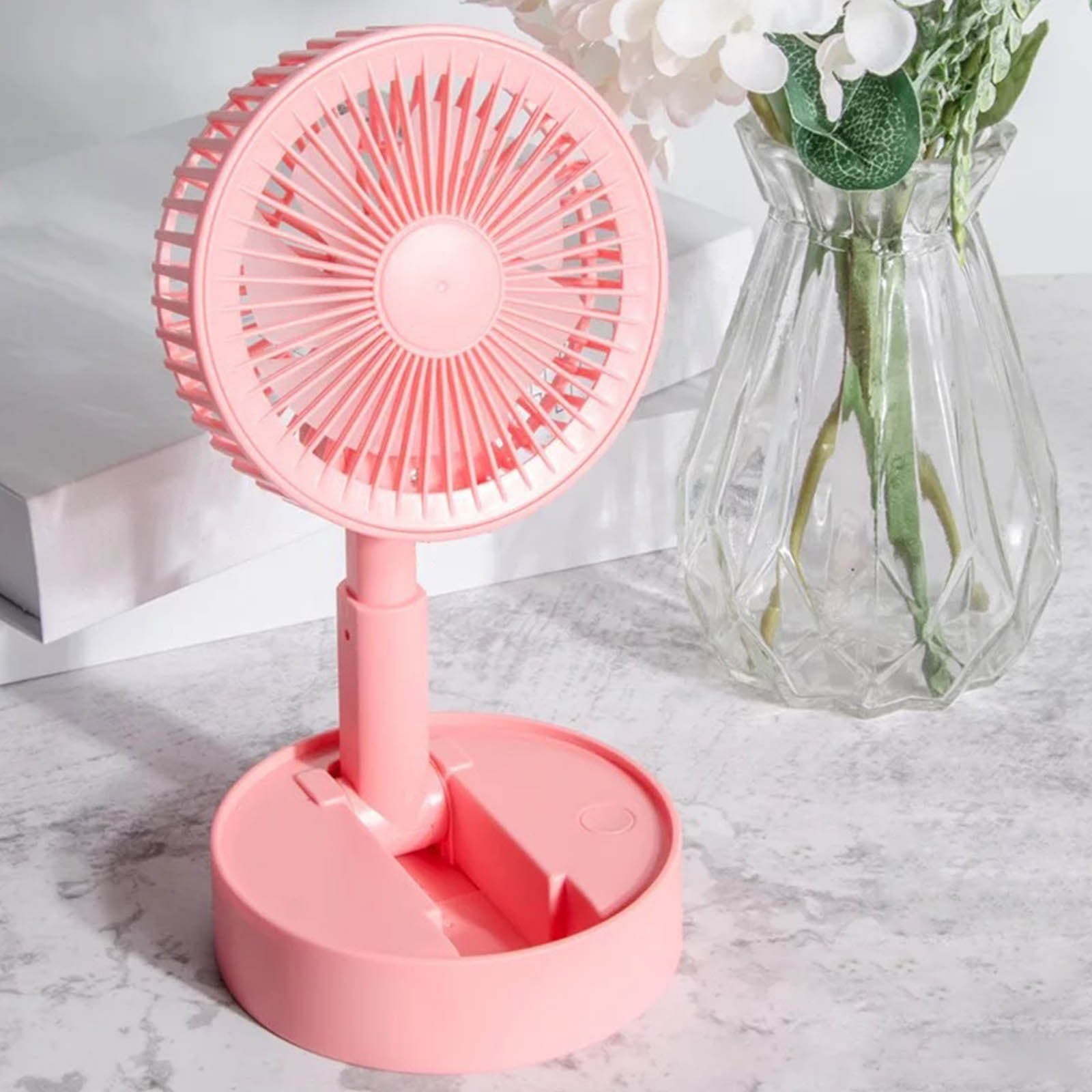 Bdday Table Fans for Bedroom Battery Operated Portable Foldable Standing Fan Rechargeable Usb Personal Floor Fan with Adjustment Height Fans for Home