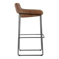 thumbnail image 3 of MOE'S Home STARLET BARSTOOL Ouvert Route Marron Cuir-M2, 3 of 6