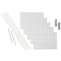 FASÄDE Traditional Style 1 Decorative Vinyl Backsplash 15 sq ft Kit in Gloss White