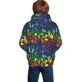 thumbnail image 2 of KLL Unisex Kids Boys Girls Hooded Pocket Pullover Hoodies-Magical Mushrooms and Flowers, 2 of 6