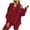 Red, variant on Frostluinai Two Piece Sets for Women Oversized Sweatsuits Long Sleeve Loose Hoodies Sleeveless Tanks Crop Tops Fall Solid Sets with Pocket