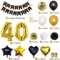 thumbnail image 2 of MMTX 40th Birthday Decorations, Black and Gold Balloons for Men and Women 40th Birthday with 40th Happy Birthday Banner, Confetti Balloons for 40th Birthday Decorations, 2 of 8