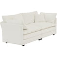 thumbnail image 6 of 2 PCS Oversized Living Room Sofa Sets Include Two Spacious Loveseats for 4-6 Persons, Modern Deep Seat Modular Cushions Sofa&Couch w/8 Pillows for Home,Apartment,Office, 76.7", White/2PCS, 6 of 8