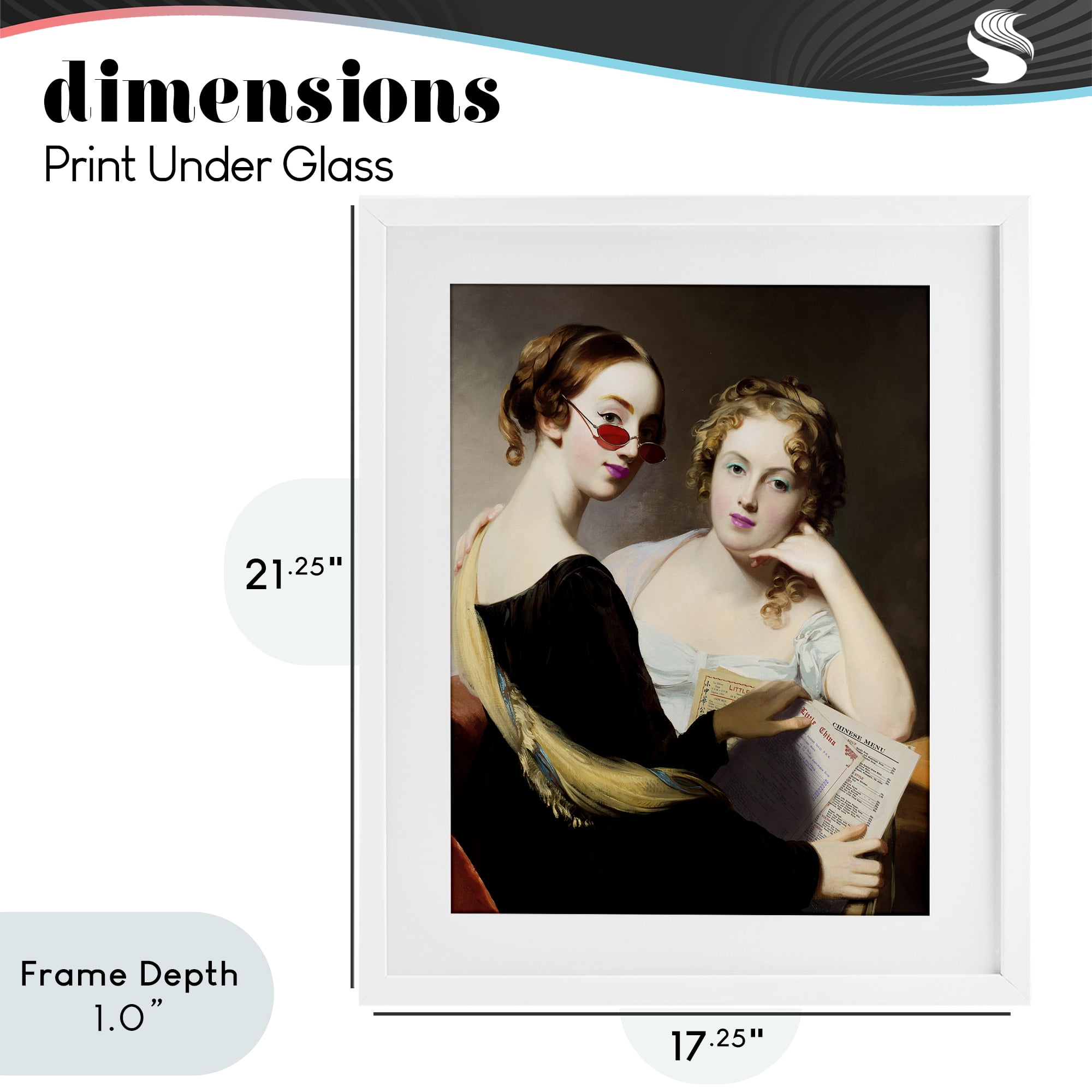 Stupell Industries Vintage Ladies Ordering Takeout White Framed Print Under Glass, design by Wild Apple Portfolio