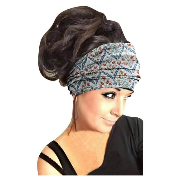 Outfmvch Hair Ties Headbands For Women Women Print Headband Elastic Head Wrap Hair Band Bandana Headband Christmas Headbands For Women White One Size
