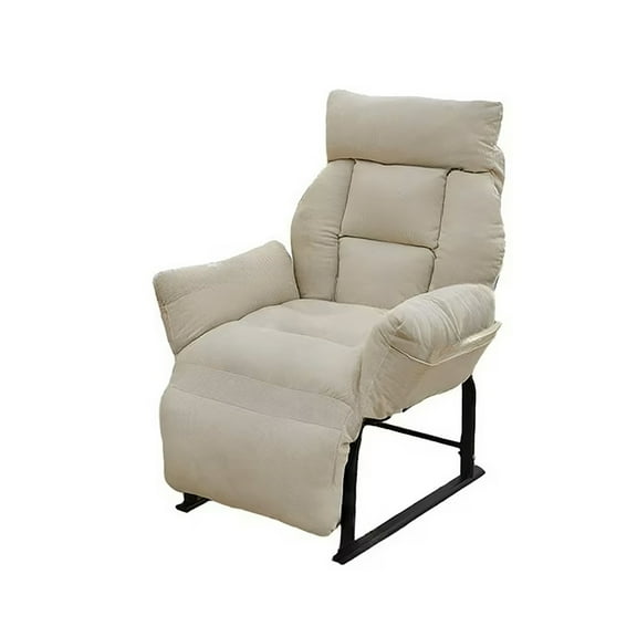 BEJOLO 2-in-1 Recliner and Office Chair, Ergonomic Computer Desk Chair with Foldable Design for Naps, Home Living Room and Gaming Relax, Beige