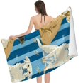 thumbnail image 2 of Cute Dogs Stripes , Absorbent Quick Dry Swimming Yoga s, Sand Free Microfiber, 2 of 8