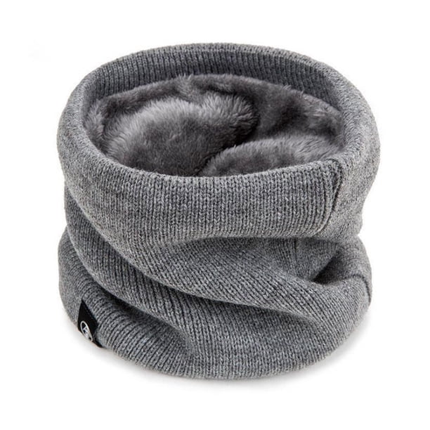 LUVCLS Bufanda de punto de moda cálida de lana de piel gruesa unisex diseño versátil múltiples